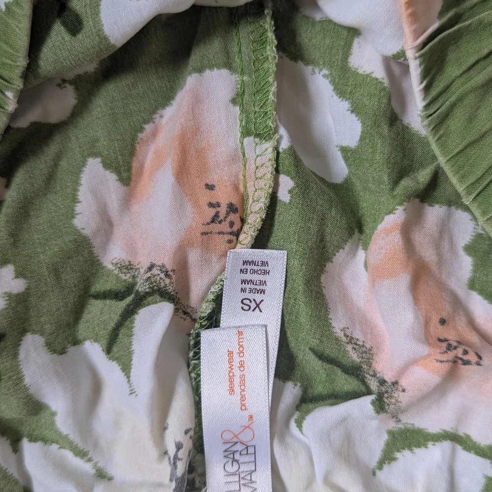 Gilligan & O'Malley Floral Pajama Pants - Green and Pink - Picture 4 of 7